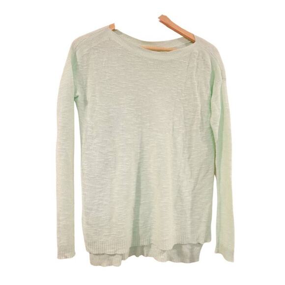 Eileen Fisher Oversized Linen Blend Green Sweater - Picture 1 of 3